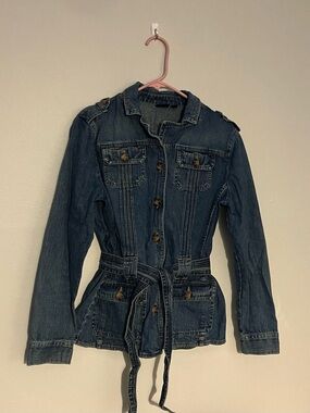 Sonoma Tie Waist Denim Jean Jacket